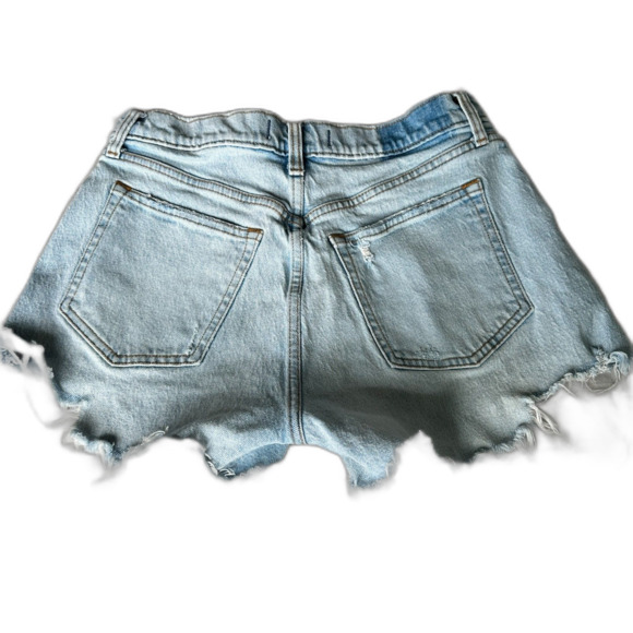 Abercrombie & Fitch Distressed high-Waisted Denim Shorts Size 28 - Picture 2 of 5